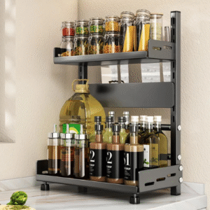 Adjustable Wall-Mounted Kitchen Storage Rack