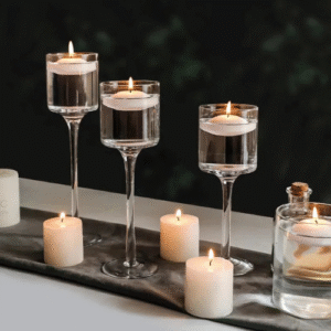 Glass Tealight Candle Holders Set