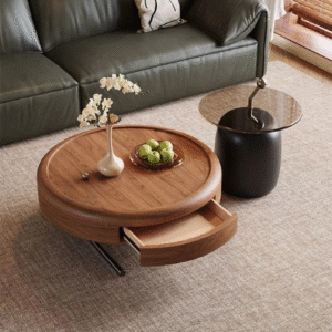 Solid Wood Round Coffee Table