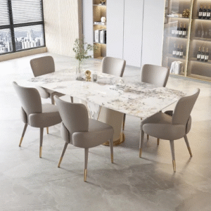 Ceramic Marble Dining Table Set