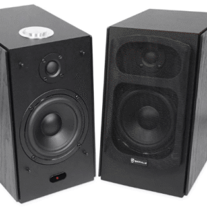 Black Home Theater Bookshelf Speaker System with Bluetooth & USB